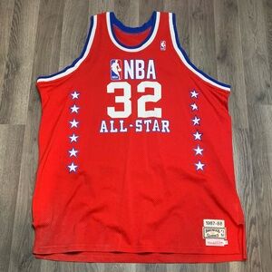Vintage Earvin Magic Johnson All Star 87-88 Hardwood Classics Basketball Jersey